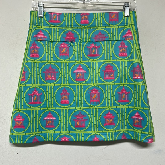 Gretchen Scott Bird Cage Skort Skirt Shorts Pockets Fun Playful Exercise - Picture 6 of 9